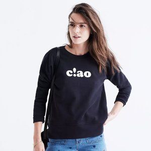 Madewell C!ao Black Crewneck Sweatshirt Women’s L